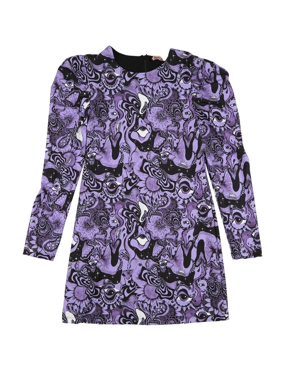 Annie By Purple Psychedelic Print Long Sleeve Mini Dress 13 Years Girls
